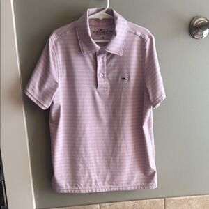 Vineyard Vines Sankaty Red and Blue Polo Shirt Casual Stripes